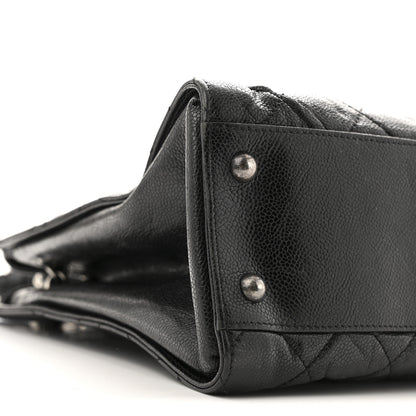Chanel Crumpled Grained Calfskin CC Crave Tote Black 9 of 11