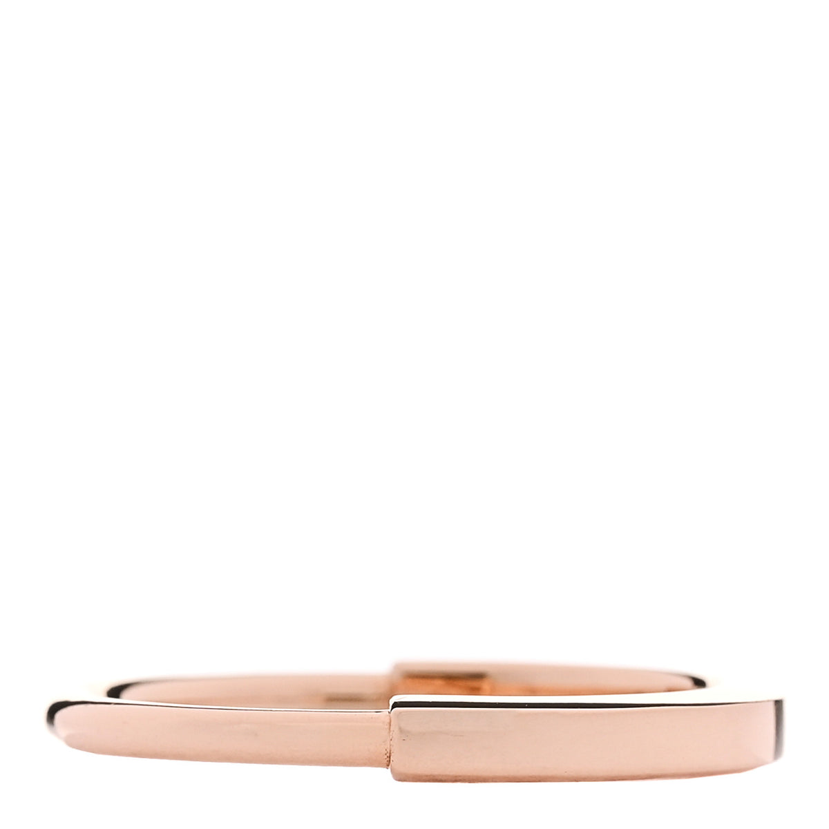 Tiffany 18K Rose Gold Lock Ring 63 10.5 1 of 4