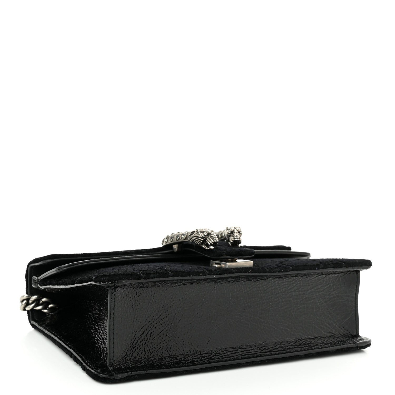 Gucci Velvet Skipper Crystal GG Monogram Small Dionysus Shoulder Bag Black Black Diamond 4 of 10