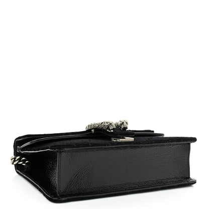 Gucci Velvet Skipper Crystal GG Monogram Small Dionysus Shoulder Bag Black Black Diamond 4 of 10