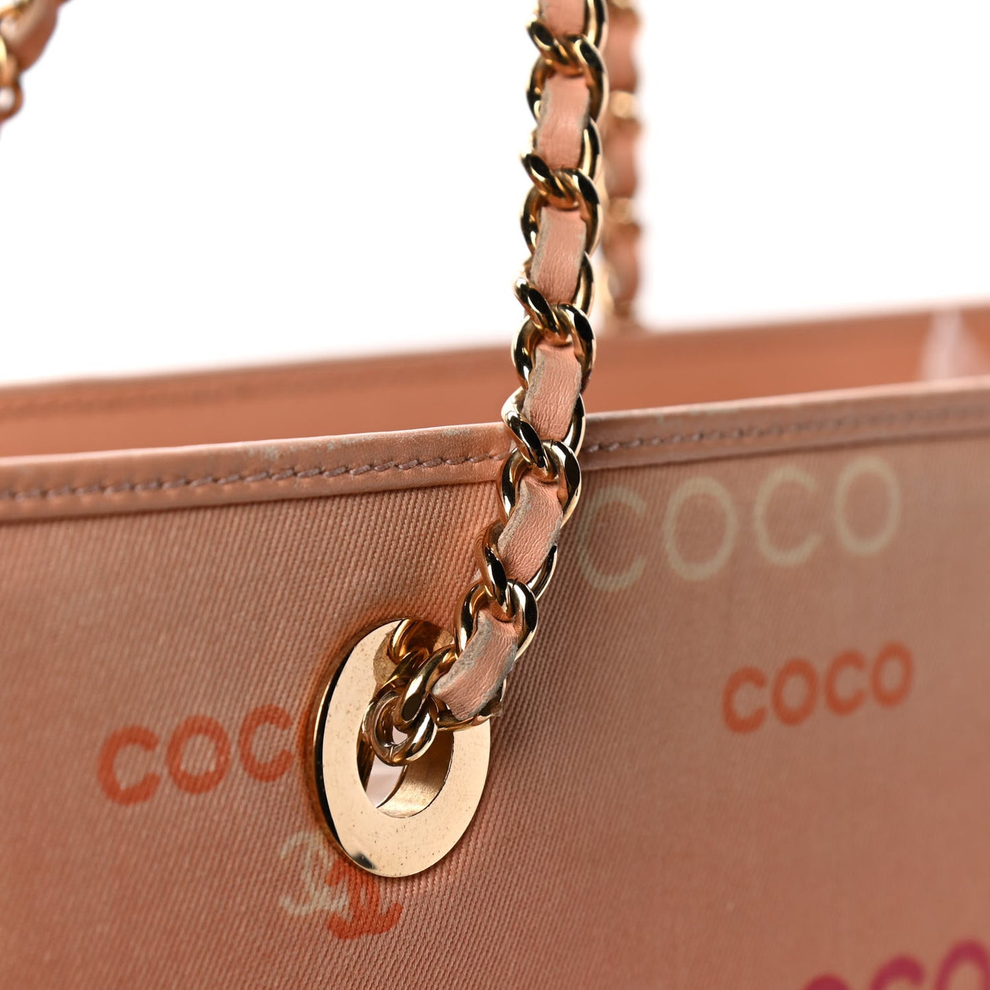 Canvas Printed Logo Tote Pink