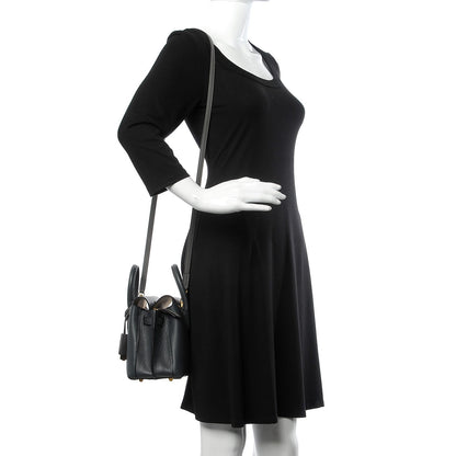 MCM Grained Calfskin Mini Milla Tote Phantom Grey 2 of 6
