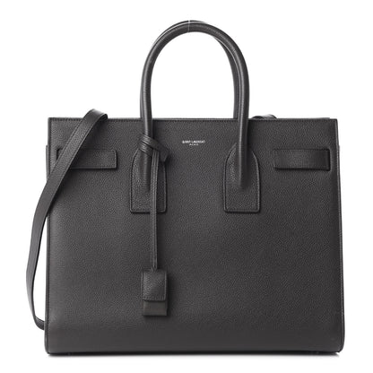 Saint Laurent Grained Calfskin Small Sac De Jour Graphite 1 of 13
