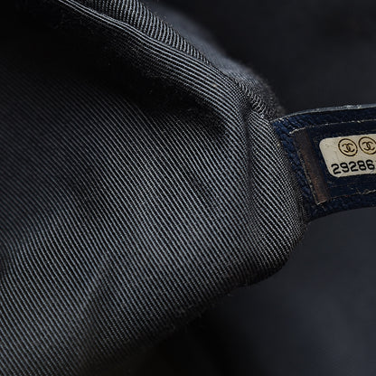 Chanel Goatskin Quilted Maxi 19 Flap Dark Blue 7 of 10