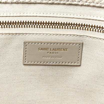 Saint Laurent Linen Calfskin Small Rive Gauche Tote Beige Sea Salt 6 of 10