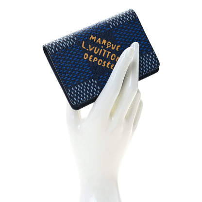 Louis Vuitton Damier Heritage Pocket Organizer Blue 2 of 8