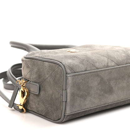 Chanel Suede Calfskin Small Perfect Bowling Bag Grey 9 of 11