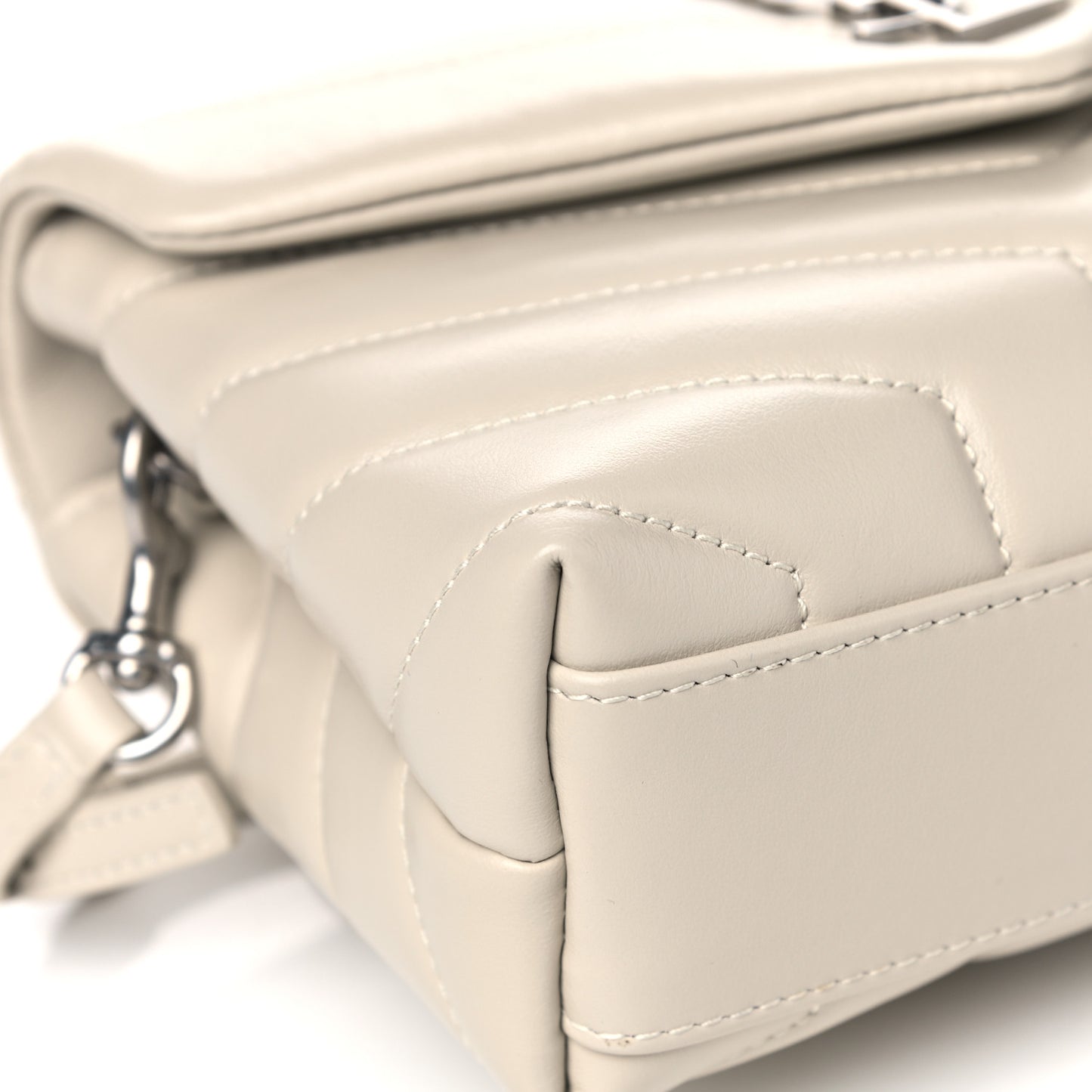 Calfskin Y Quilted Monogram Toy Loulou Crossbody Bag Crema Soft