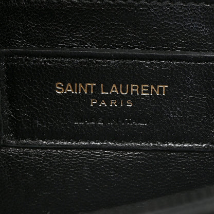 Saint Laurent Grain De Poudre Monogram Cassandre Clutch Black 7 of 9
