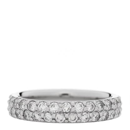 Parker & West by FASHIONPHILE Platinum Diamond 1.61ct Two Row Eternity Band Ring 52 6 3 of 9