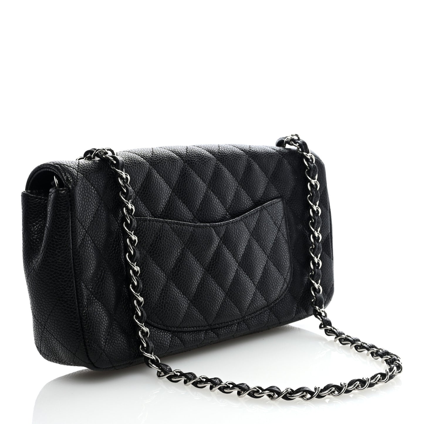 Caviar Quilted East West Flap Black