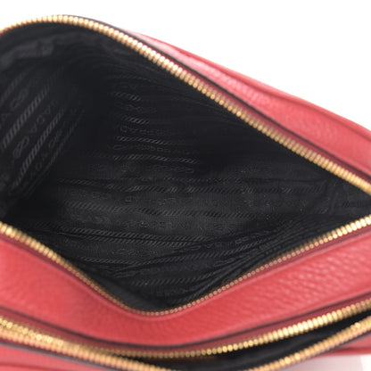 Prada Vitello Phenix Double Zip Camera Bag Rosso 5 of 16