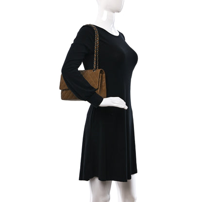 Chanel Iredescent Calfskin Quilted Medium Double Flap Dark Gold 2 of 13