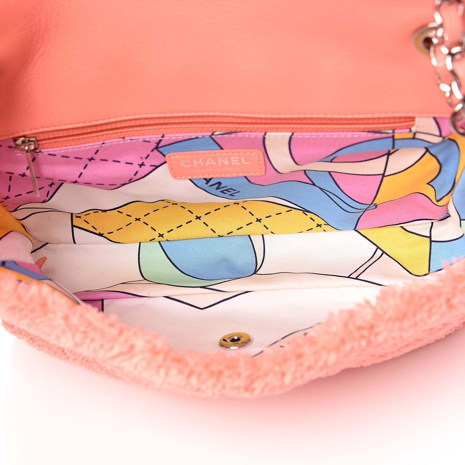 Chanel Mixed Fibers Quilted Jumbo Flap Orange 5 of 10