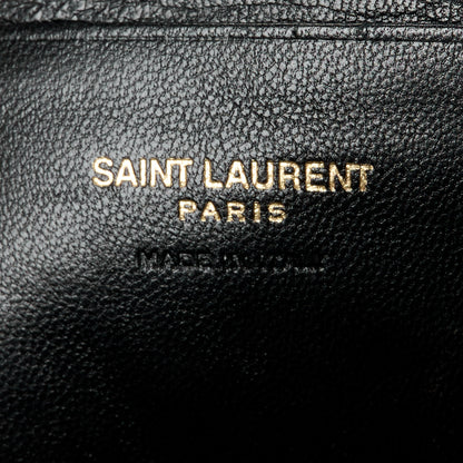 Saint Laurent Grain De Poudre Matelasse Monogram Mini Lou Camera Bag Black 7 of 11