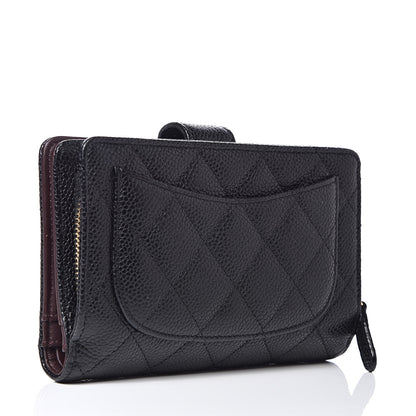Chanel Caviar Quilted Zipped Pocket Wallet Black 3 of 10