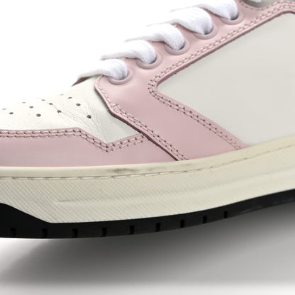 Prada Vitello Sport Spazzolato Rois Rubber Triangle Logo Perforated Womens District Low Top 30mm Sneakers 36 White Alabastro 12 of 16