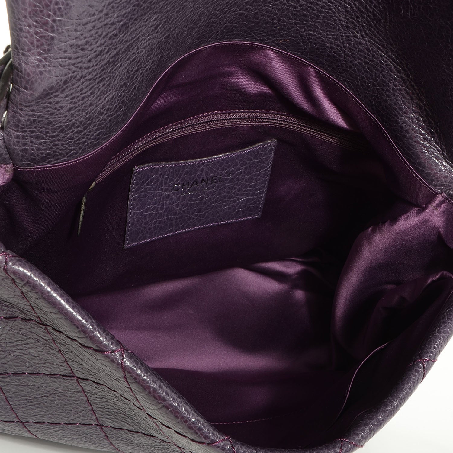 Chanel Glazed Calfskin On The Road XL Flap Purple 5 of 7