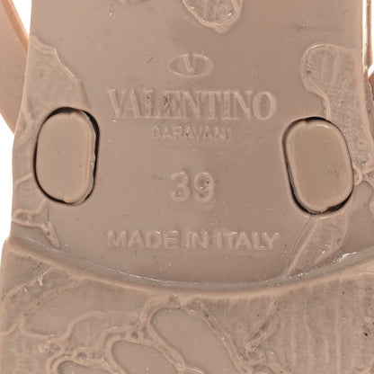 Valentino Garavani PVC Jelly Rockstud Bow Thong Sandals 39 Poudre 6 of 7