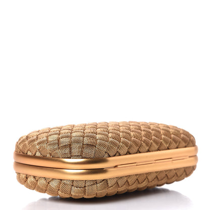 Bottega Veneta Intreccio Oro Bruciato Knot Clutch 4 of 7