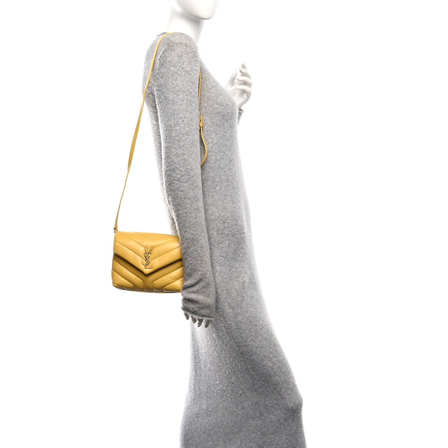 Calfskin Y Quilted Monogram Toy Loulou Crossbody Bag Sunflower