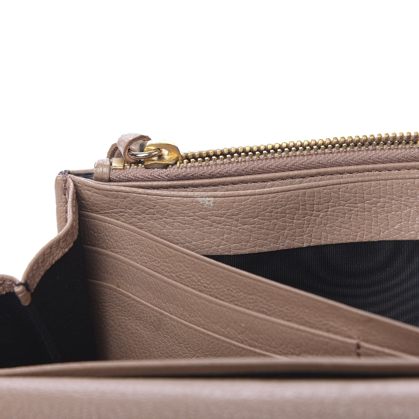 Chevre Gold Metallic Edge Hardware Money Wallet Rose de Sables