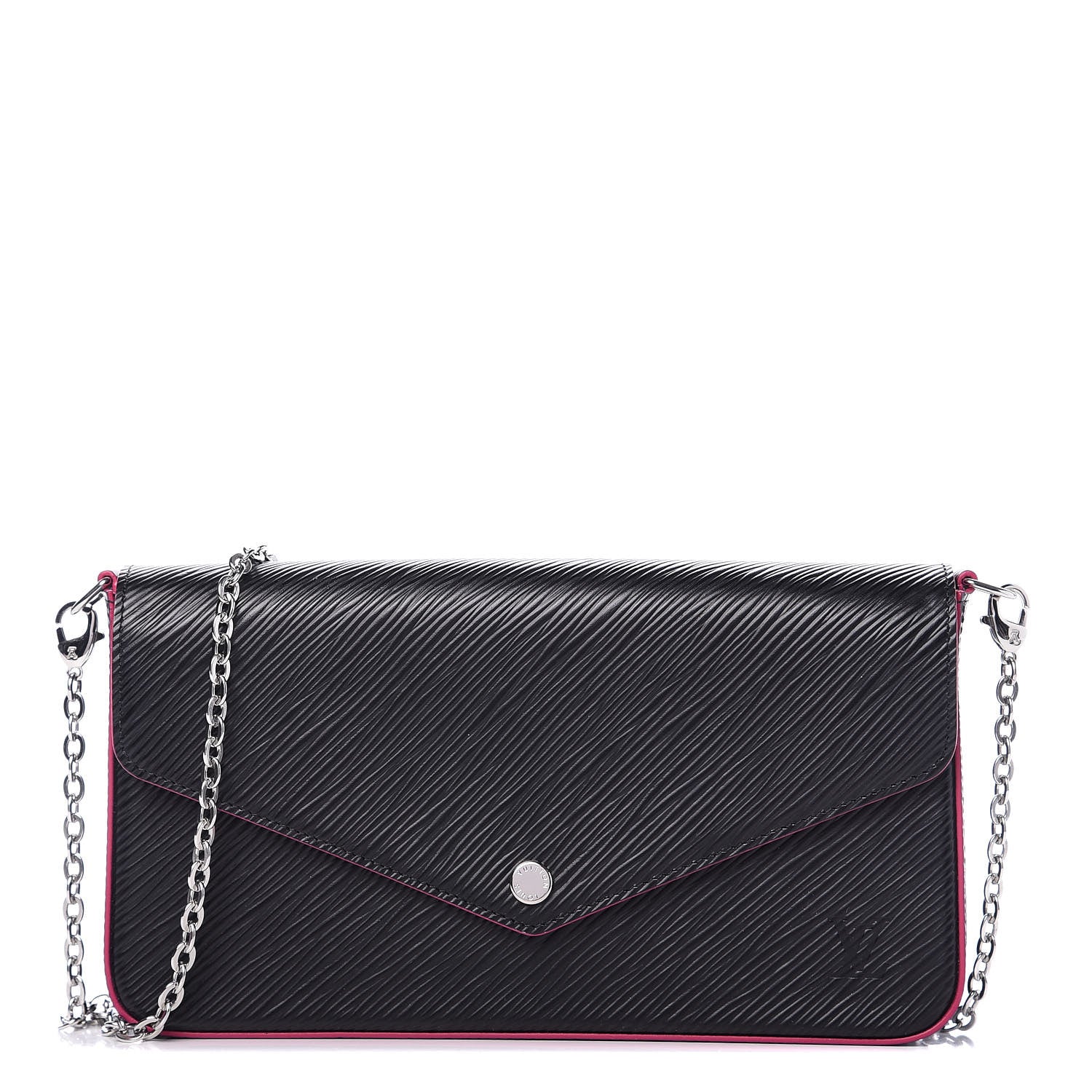 Louis Vuitton Epi Pochette Felicie Black Hot Pink 1 of 10