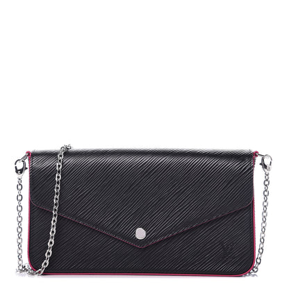Louis Vuitton Epi Pochette Felicie Black Hot Pink 1 of 10