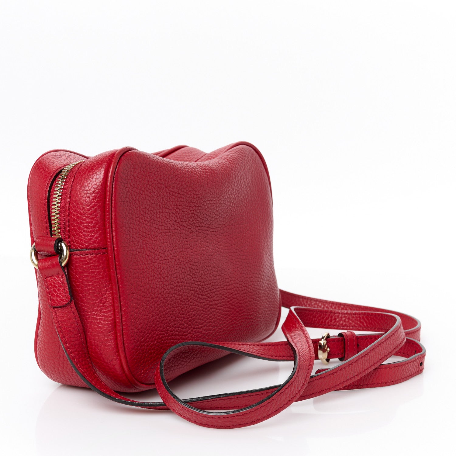 Gucci Pebbled Calfskin Small Soho Disco Bag Tabasco Red 3 of 14