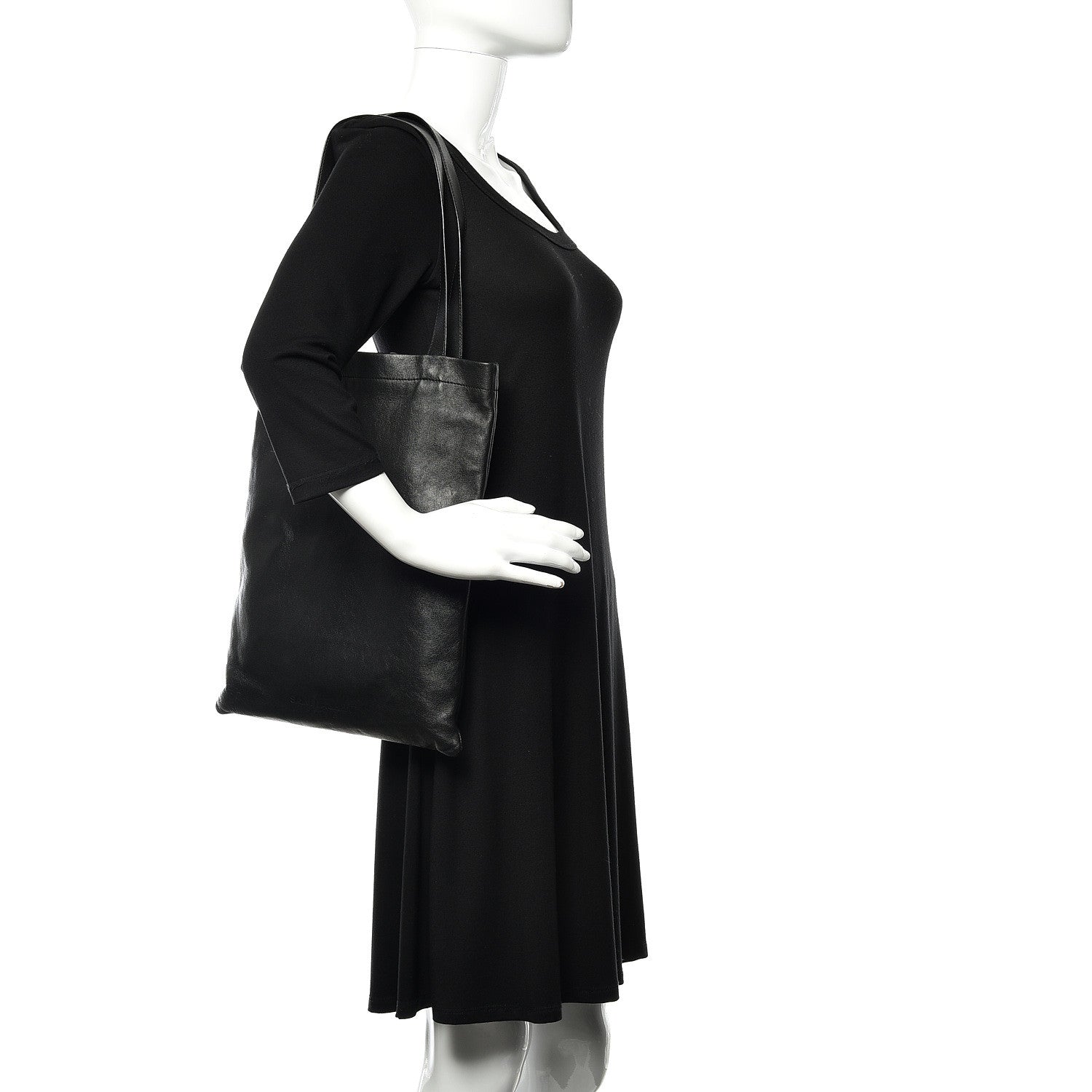 Saint Laurent Calfskin Tote Black 2 of 9