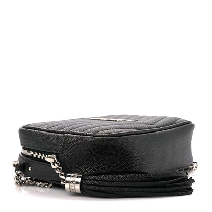 Saint Laurent Grain De Poudre Matelasse Monogram Mini Lou Camera Bag Black 4 of 11