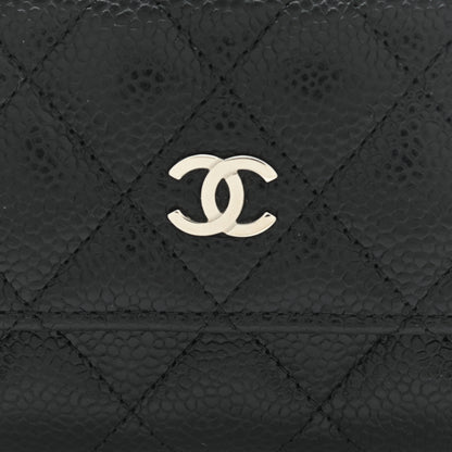 Chanel Caviar Quilted Flap Card Holder Black 8 of 10