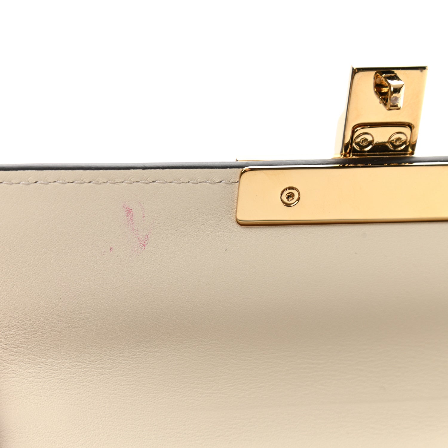 Gucci Calfskin Floral Embroidered Small Padlock Shoulder Bag White 12 of 12