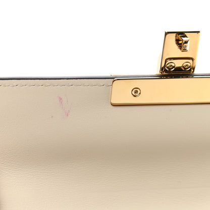 Gucci Calfskin Floral Embroidered Small Padlock Shoulder Bag White 12 of 12