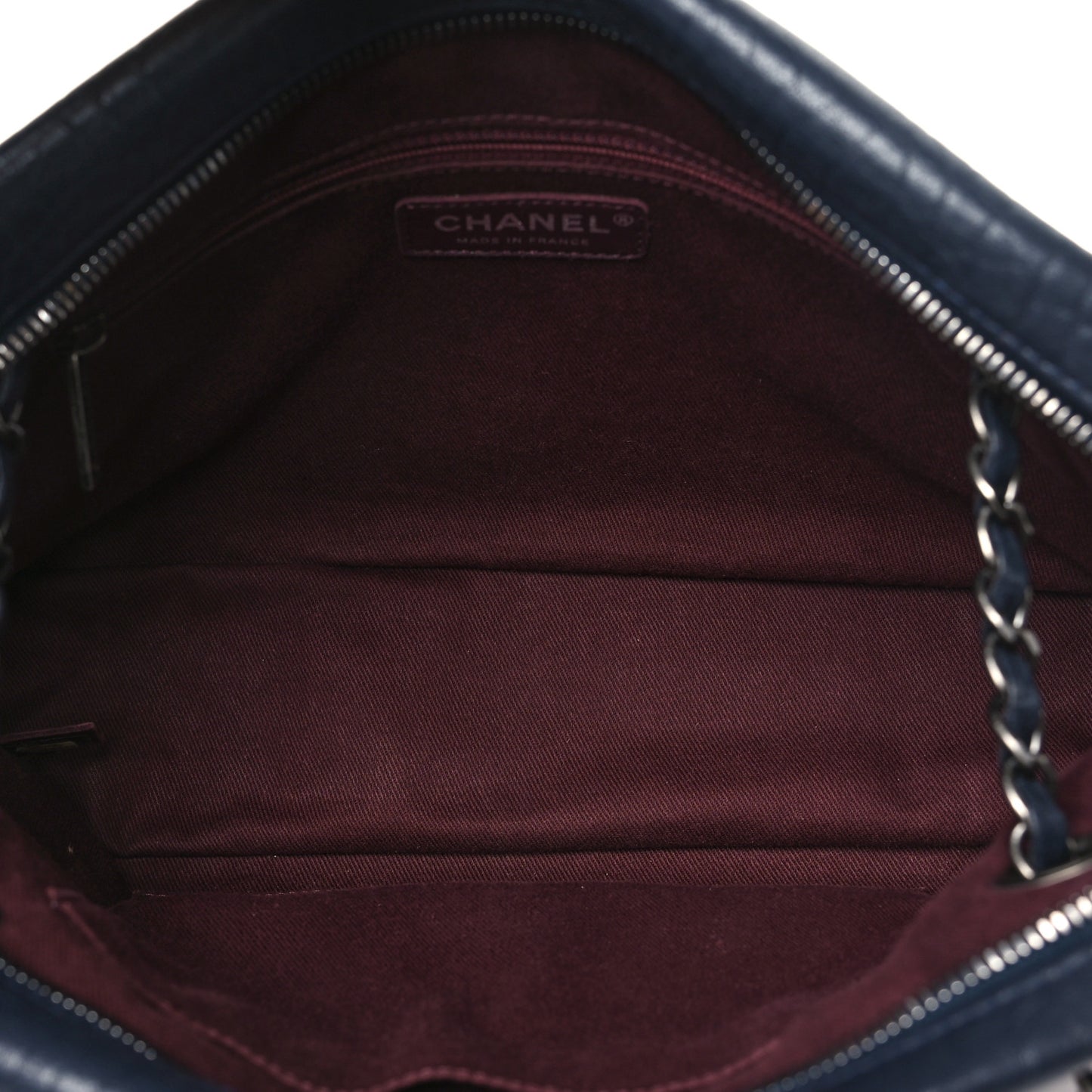Sheepskin Quilted Medium Trapezio Camera Case Navy