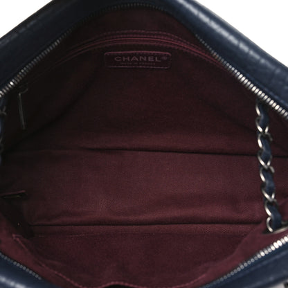 Chanel Sheepskin Quilted Medium Trapezio Camera Case Navy 5 of 10
