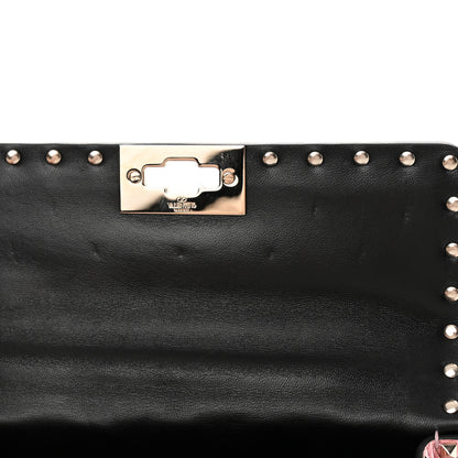 Valentino Garavani Metallic Wrinkled Lambskin Small Rockstud Spike Shoulder Bag Lipstick 10 of 10