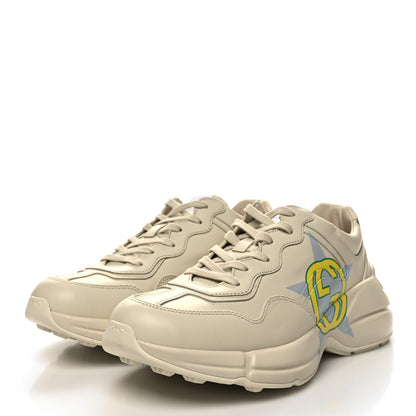 Gucci Apollo Calfskin Star Interlocking G Mens Rhyton Sneakers 9 Ivoire 3 of 8