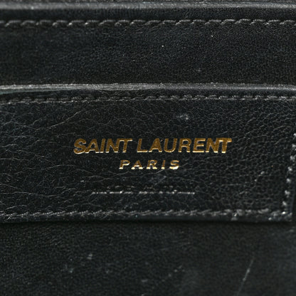 Saint Laurent Metallic Calfskin Medium Classic Monogram Kate Satchel Platine 6 of 18