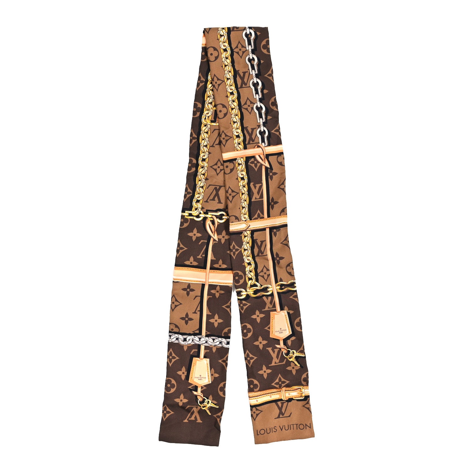 Louis Vuitton Silk Monogram Confidential Bandeau Brown 2 of 3