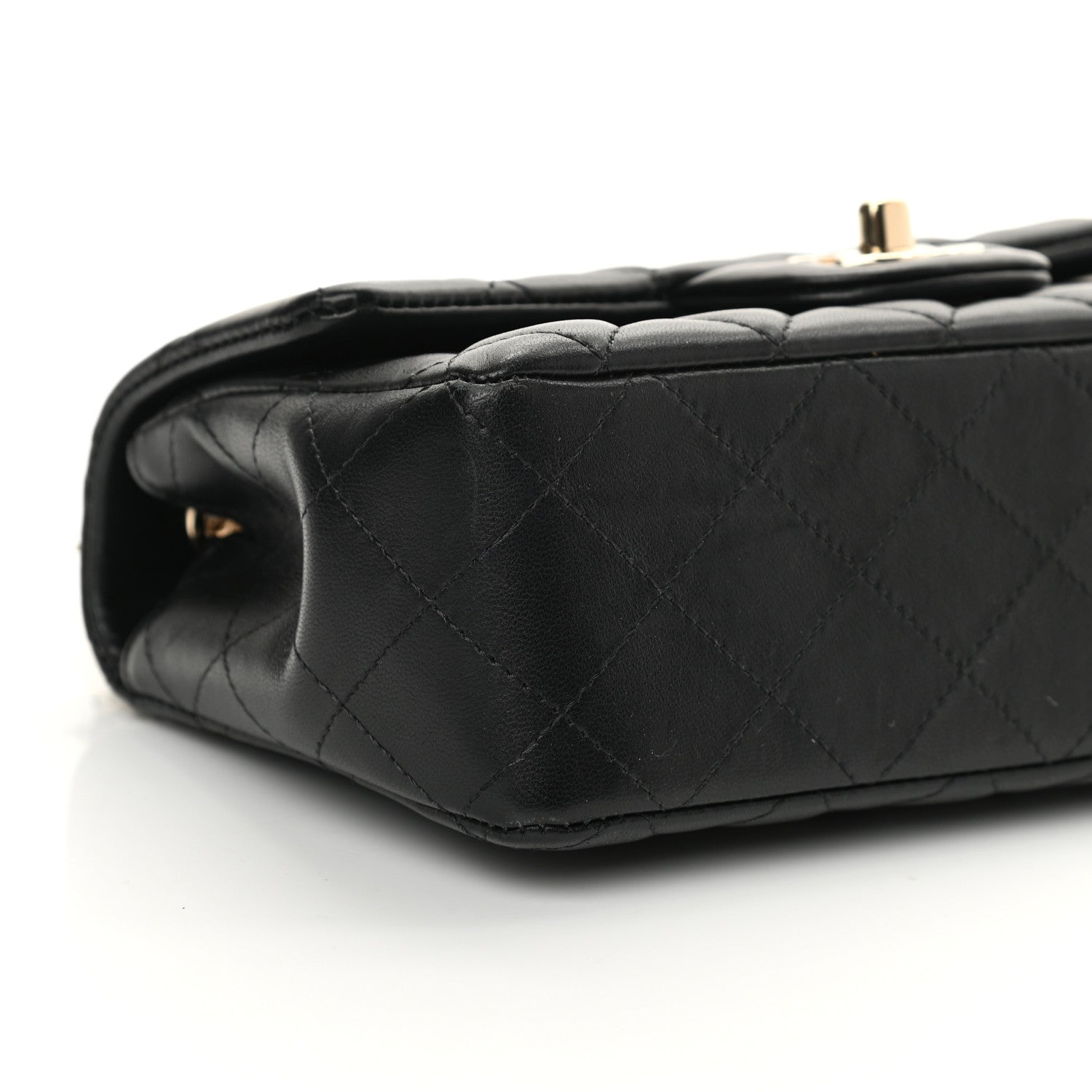 Chanel Lambskin Quilted Mini Coco Charms Rectangular Flap Black 6 of 17