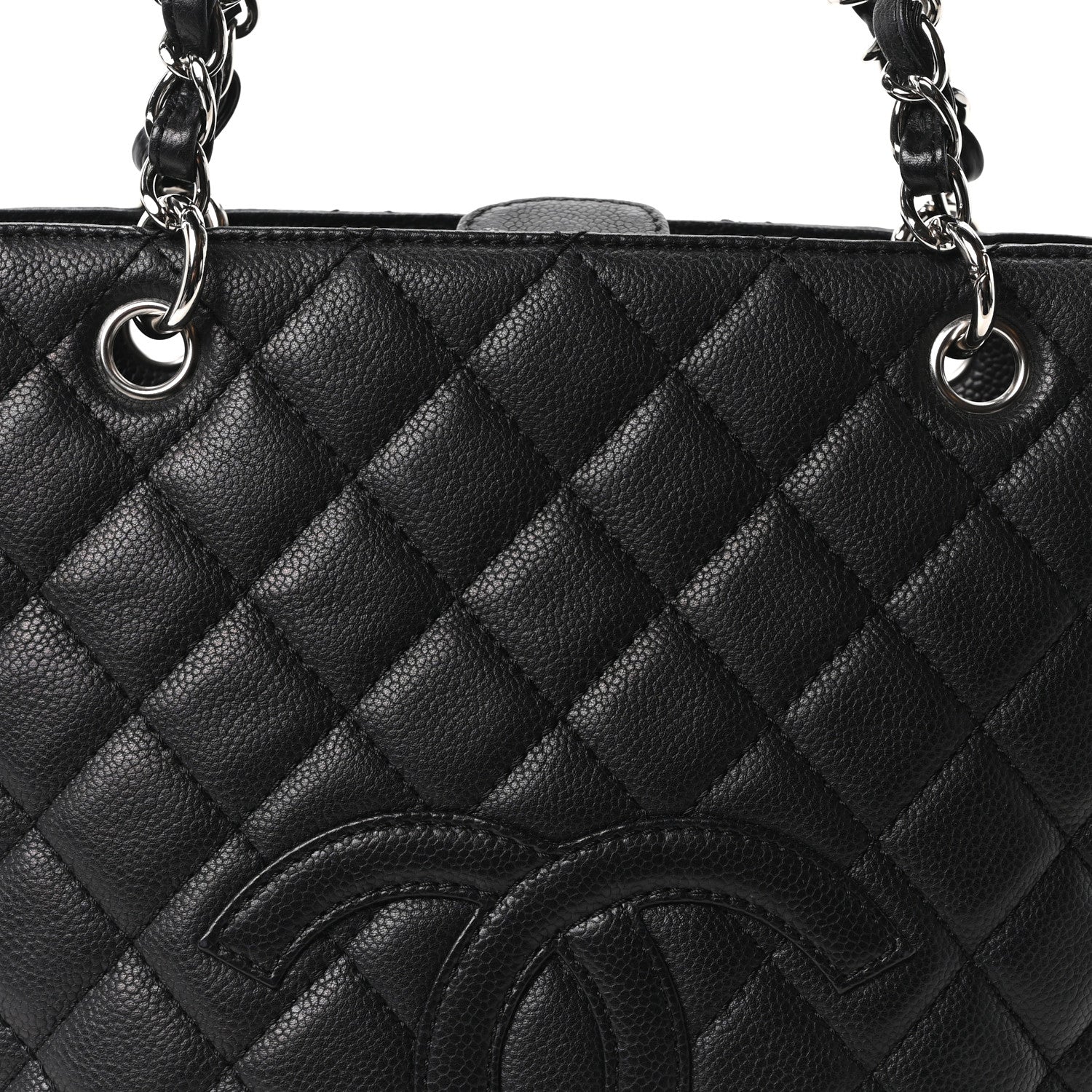 Chanel Caviar Quilted Petit Shopping Tote PST Black 8 of 10