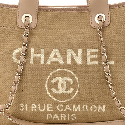 Chanel Mixed Fibers Small Deauville Tote Beige 10 of 14