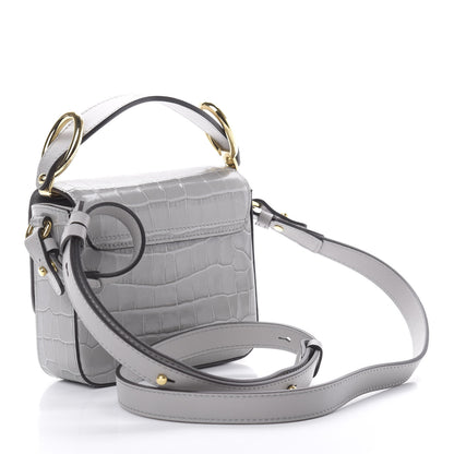 Chloe Calfskin Crocodile Embossed Mini C Bag Stormy Grey 3 of 11