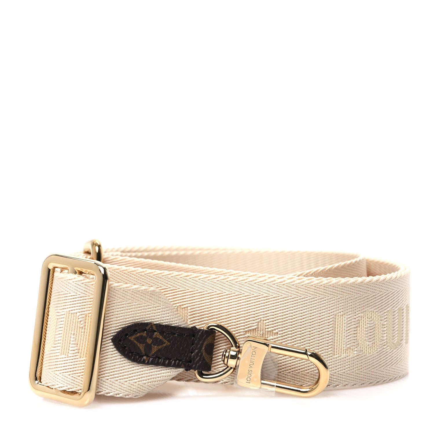 Louis Vuitton Jacquard Monogram Adjustable Shoulder Strap New Creme 1 of 3