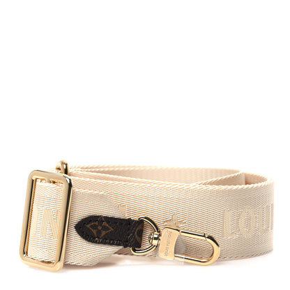 Louis Vuitton Jacquard Monogram Adjustable Shoulder Strap New Creme 1 of 3
