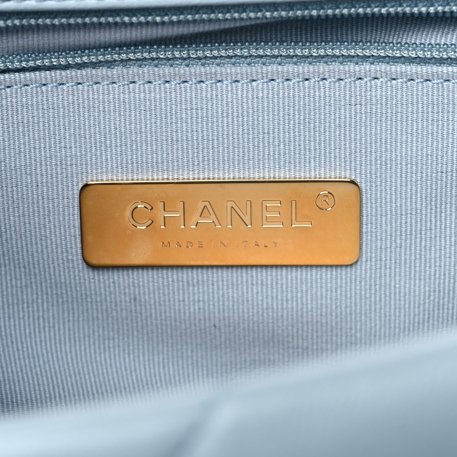 Chanel Lambskin Quilted Medium Chanel 19 Flap Light Blue 9 of 18