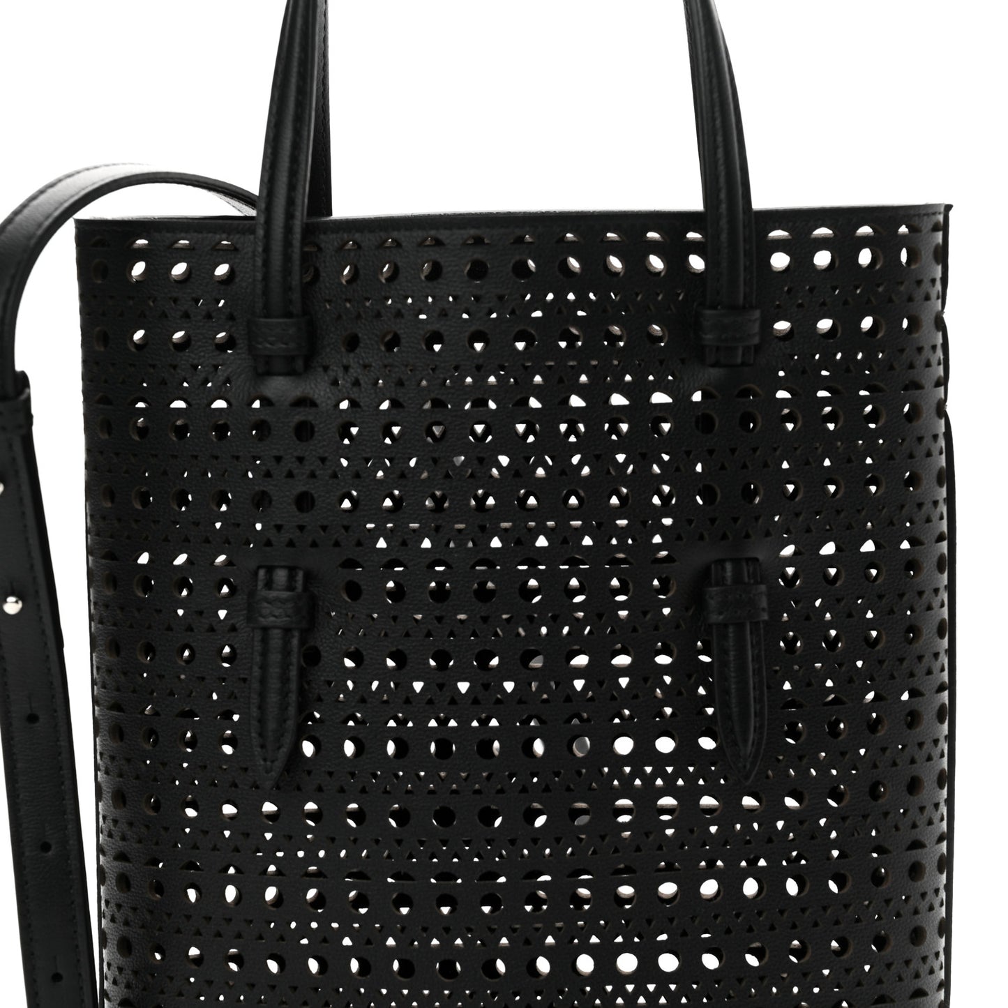 Calfskin Vienne Mina North South Tote  Black