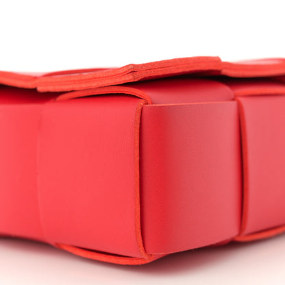 Bottega Veneta Lambskin Maxi Intrecciato Cassette Crossbody Bag Redstone 9 of 11