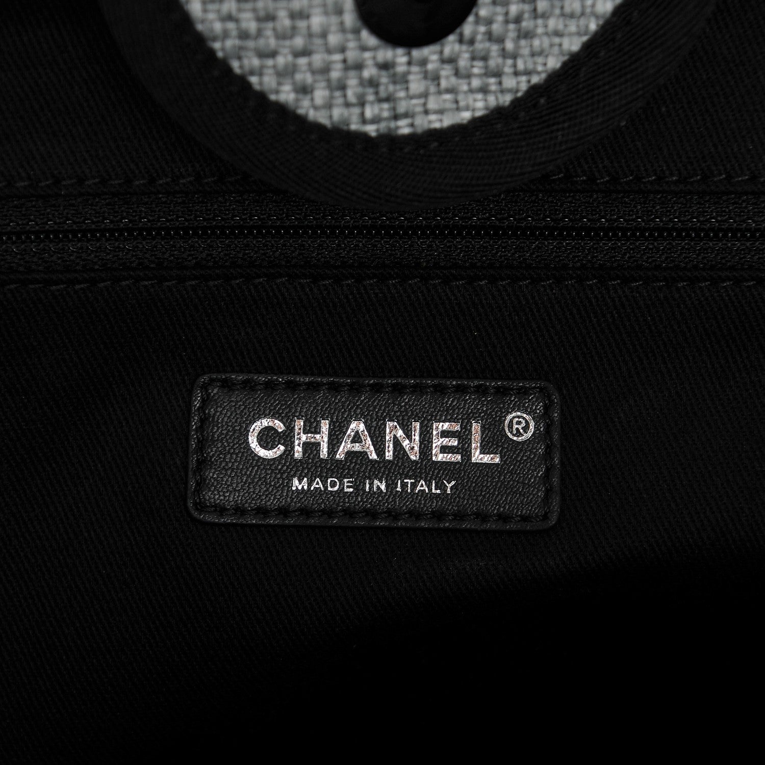 Chanel Woven Straw Raffia Deauville Large Tote Grey 6 of 7
